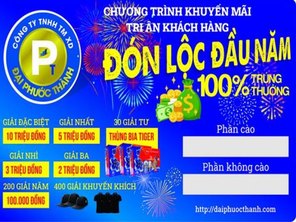 Chương trình khuyến mãi "Đón lộc đầu năm - 100% trúng thưởng"